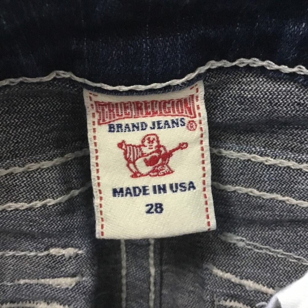 True Religion Blue Pearl Button Wide-Leg Jeans - Picture 12 of 16